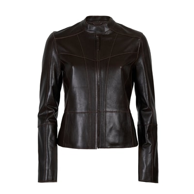 Alenna Kahve Kadın Deri Ceket