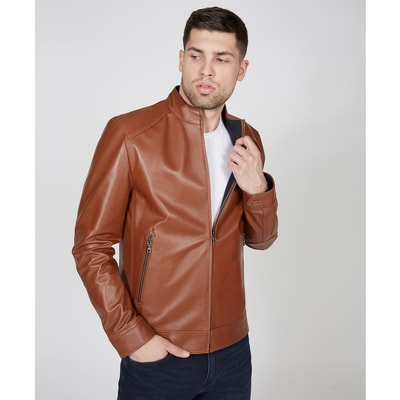 Aleron Erkek Çift Taraflı Deri Mont