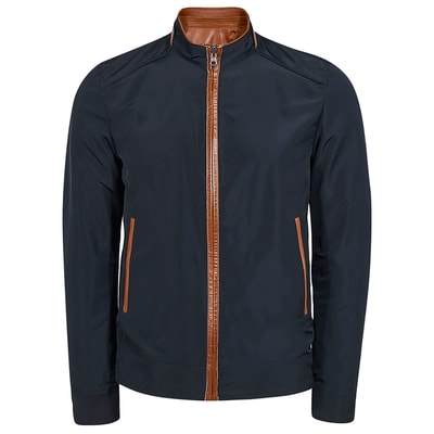 Aleron Erkek Çift Taraflı Deri Mont