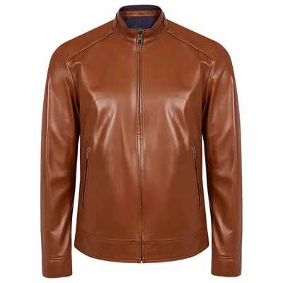 Aleron Erkek Çift Taraflı Deri Mont