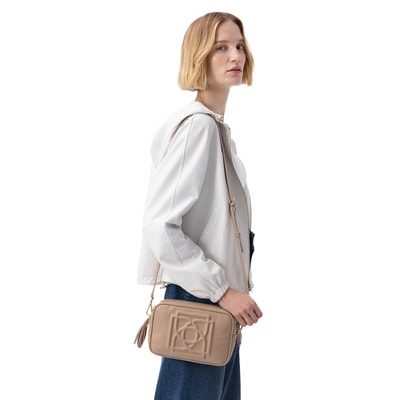 Alette Beyaz Kadın Çift Taraflı Bomber Deri Ceket