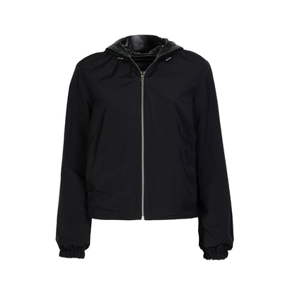 Alette Siyah Kadın Çift Taraflı Bomber Deri Ceket