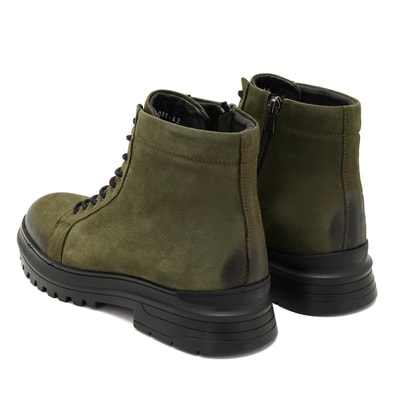 Alger Yeşil Erkek Nubuk Deri Bot