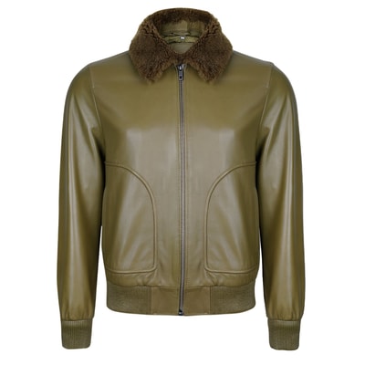 Alijha Haki Erkek Deri Mont