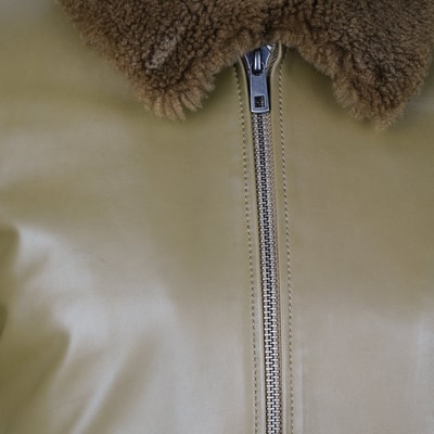 Alijha Haki Erkek Deri Mont