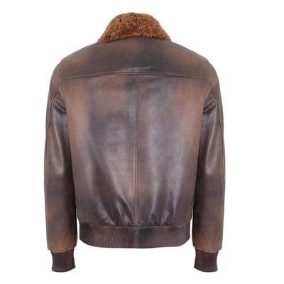 Alijha Kahve Erkek Deri Mont