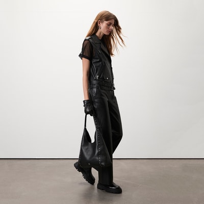 Alikae Siyah Kadın Deri Yelek