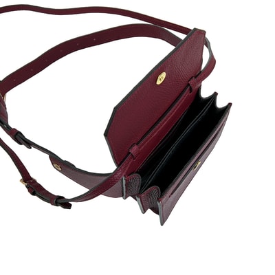 Aliz Bordo Kadın Deri Bel Çantası