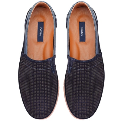 Alma Lacivert Erkek Süet Deri Loafer