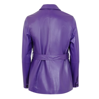 Aloha Mor Kadın Deri Ceket