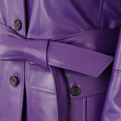 Aloha Mor Kadın Deri Ceket
