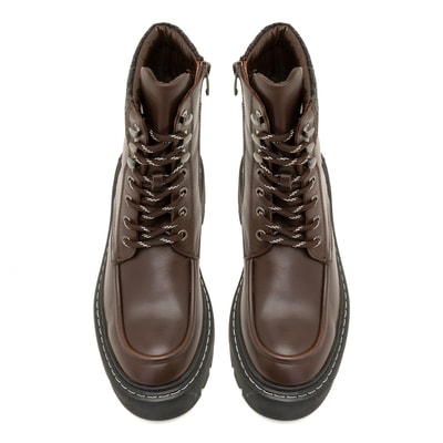 Alona Kahve Kadın Deri Bot