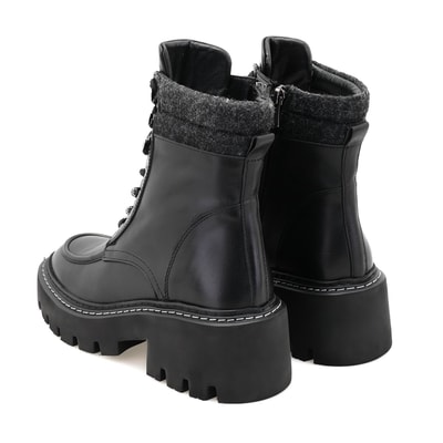 Alona Siyah Kadın Deri Bot