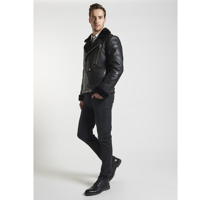 Alonso Siyah Kürklü Erkek Mont