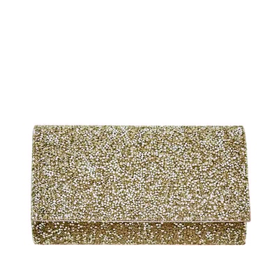 Altın Plant Zincir Detaylı Kadın Gece Çantası