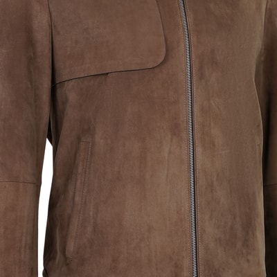 Ambrosi Kahve Erkek Bomber Süet Deri Ceket