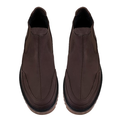 Aniana Kahve Erkek Deri Chelsea Bot