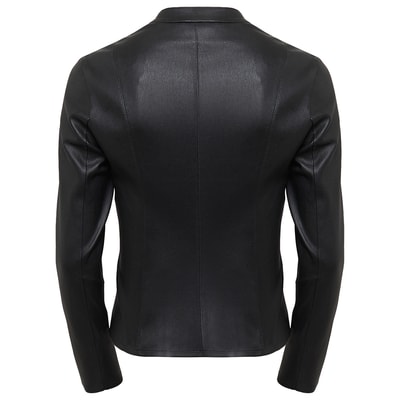 Anila Kadın Deri Streç Biker Mont