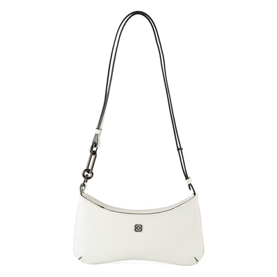 Annie Beyaz Kadın Deri Omuz Çantası