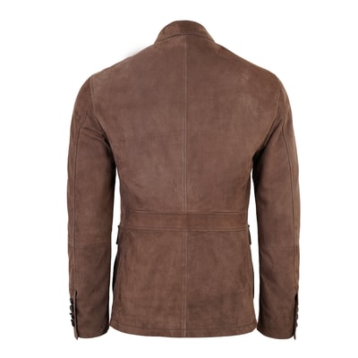 Antonin Kahve Erkek Süet Deri Safari Ceket