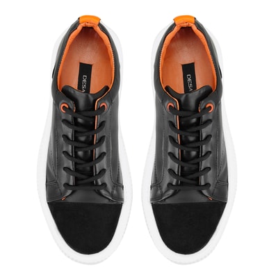 Arelana Siyah Erkek Deri Spor Ayakkabı