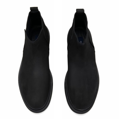 Arella Siyah Erkek Nubuk Deri Bot