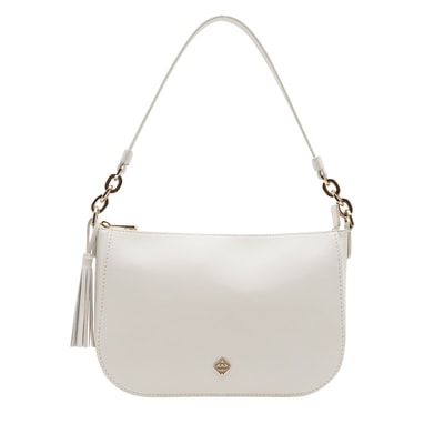 Ariana Beyaz Kadın Deri Omuz Çantası