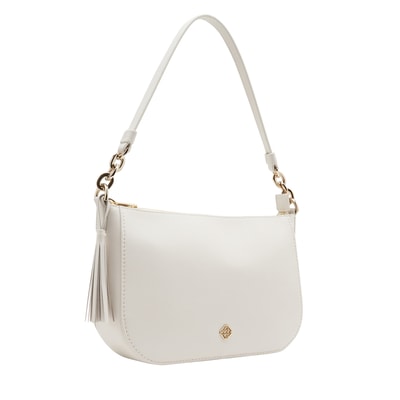 Ariana Beyaz Kadın Deri Omuz Çantası