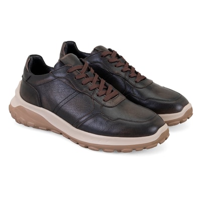 Arisa Kahve Erkek Bağcıklı Deri Spor Ayakkabı