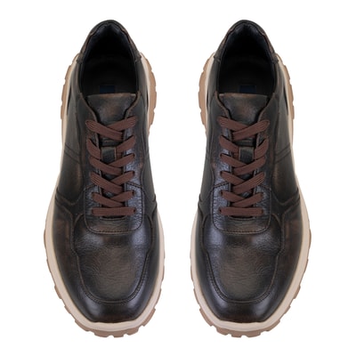 Arisa Kahve Erkek Bağcıklı Deri Spor Ayakkabı