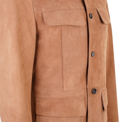 Arnie Taba Erkek Süet Deri Ceket