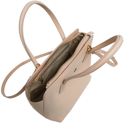 Audra Bej Kadın Deri El Çantası