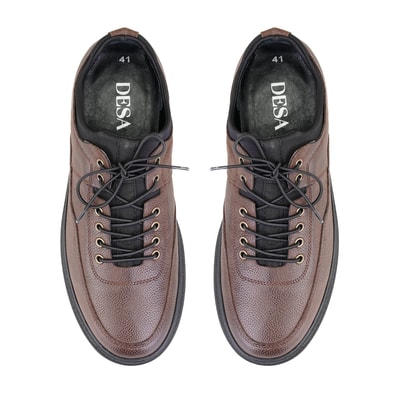 Auke Kahve Erkek Deri Spor Ayakkabı