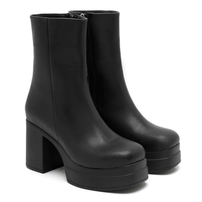 Aurel Siyah Kadin Platform Topuklu Bot