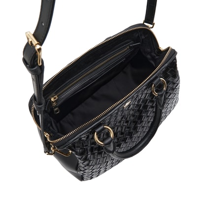 Azalea Siyah Kadın Örgü Deri El Çantası
