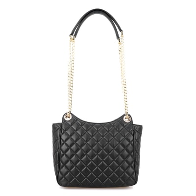 Azaliya Siyah Kadın Kapitone Deri Omuz Çantası