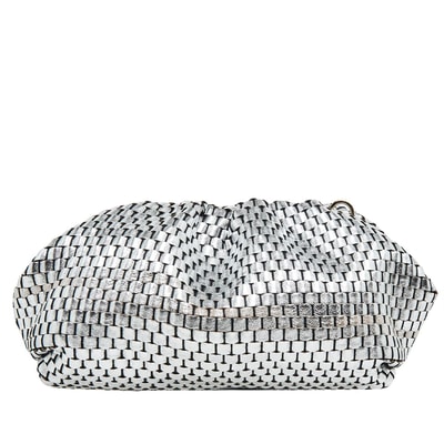 Azure Kadın Omuz Askılı Örgü Deri Clutch