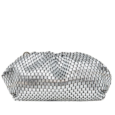 Azure Kadın Omuz Askılı Örgü Deri Clutch