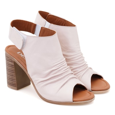 Baily Pudra Kadın Topuklu Deri Sandalet