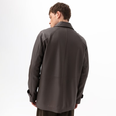 Bastion Kahve Erkek Deri Palto