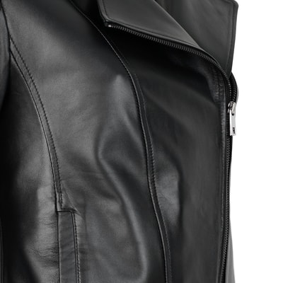 Beatrix Kadın Deri Biker Ceket