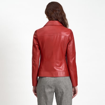 Beatrix Kadın Deri Biker Ceket