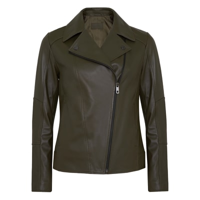 Beatrix Kadın Deri Biker Ceket