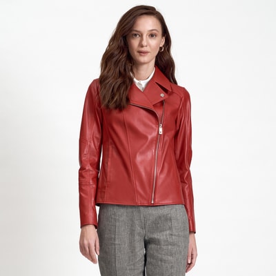 Beatrix Kadın Deri Biker Ceket