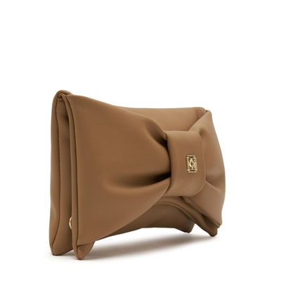 Bej Amite Fiyonklu El Çantası