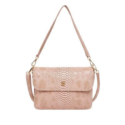 Bej Betty Kadın Egzotik Baskılı Omuz Çantası