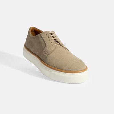 Bej Erkek Bağcıklı Süet Günlük Ayakkabı