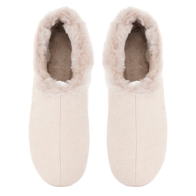 Bej Kadın Fluffy Yünlü Patik