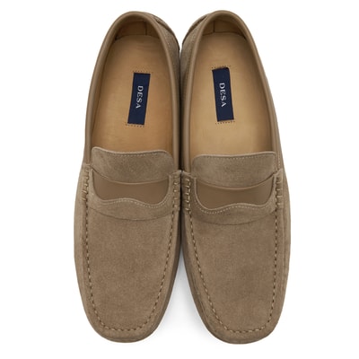 Bej Spiaggia Erkek Süet Loafer