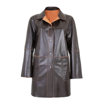 Bena Konyak Kadın Çift Taraflı Süet Deri Pardösü